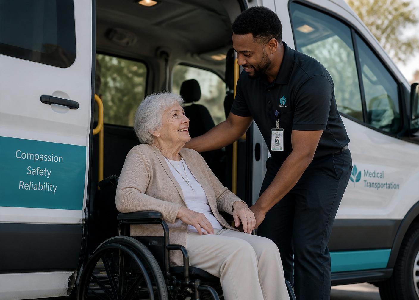 Caregiver assisting a rider